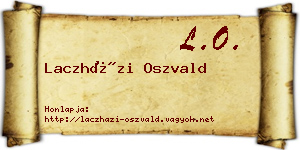 Laczházi Oszvald névjegykártya