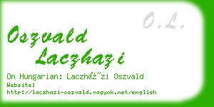 oszvald laczhazi business card